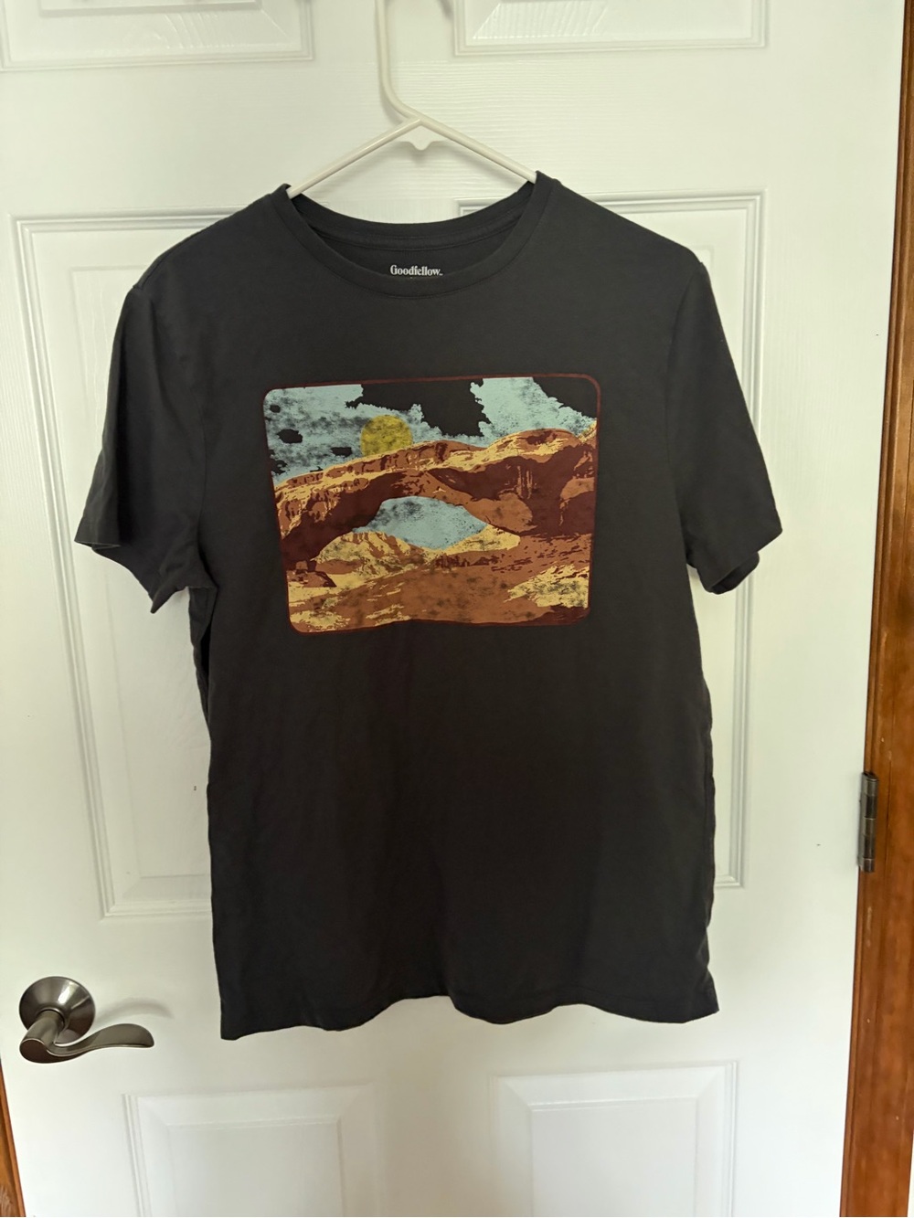 Goodfellow & Co Black Short-Sleeve Tee with Desert Graphic